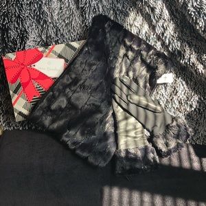Black Luxe Life Infinity Scarf & Leather Gloves